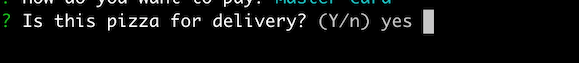 Confirmation prompt