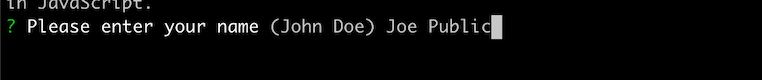 Input prompt